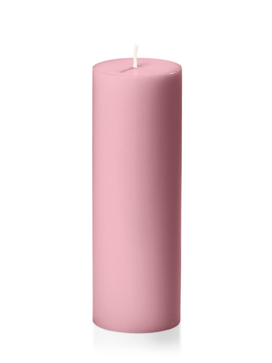 Dusty Pink Pillar Candle